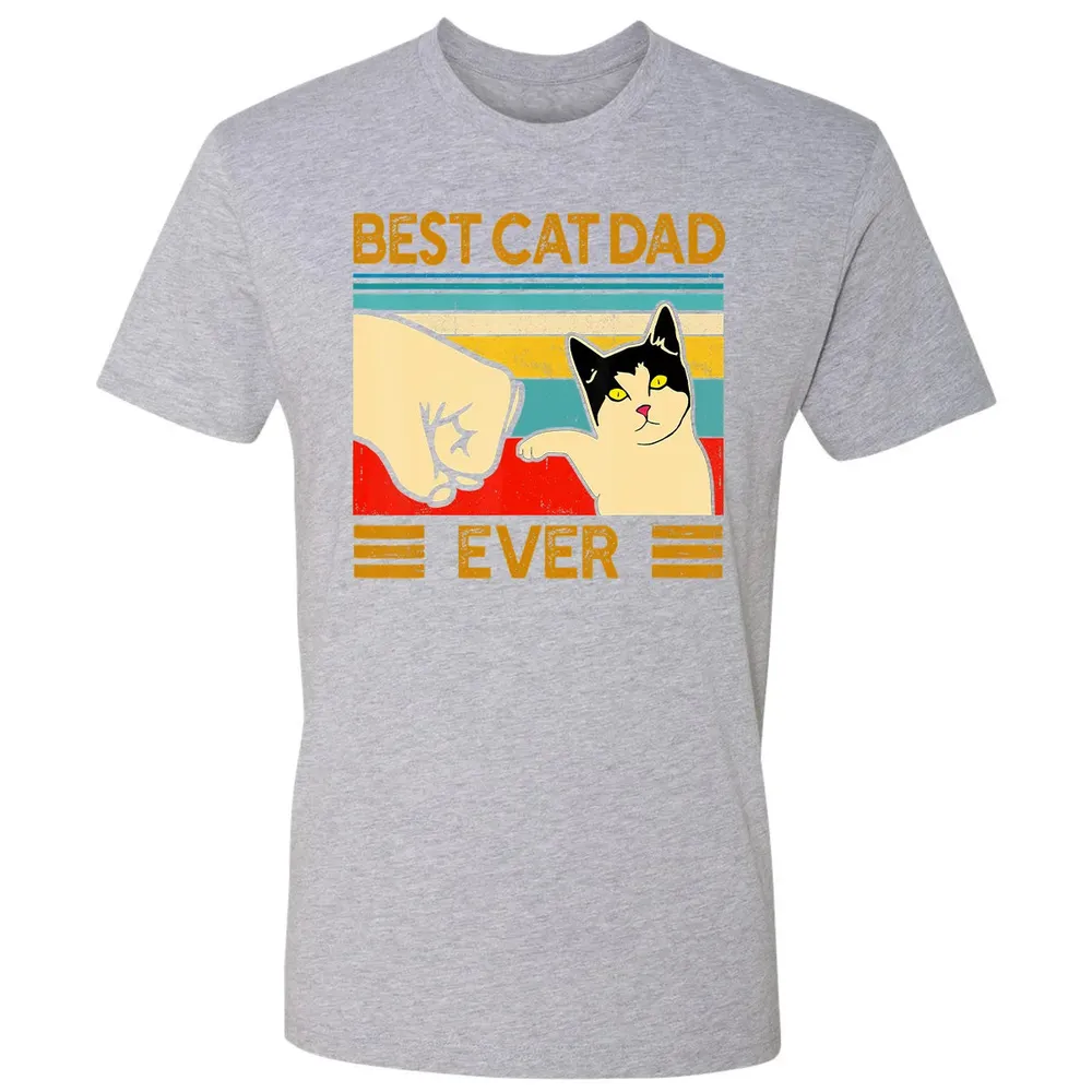 Best Cat Dad Ever  Funny Cat Daddy Father Day Gift Premium Unisex T-shirt - 9