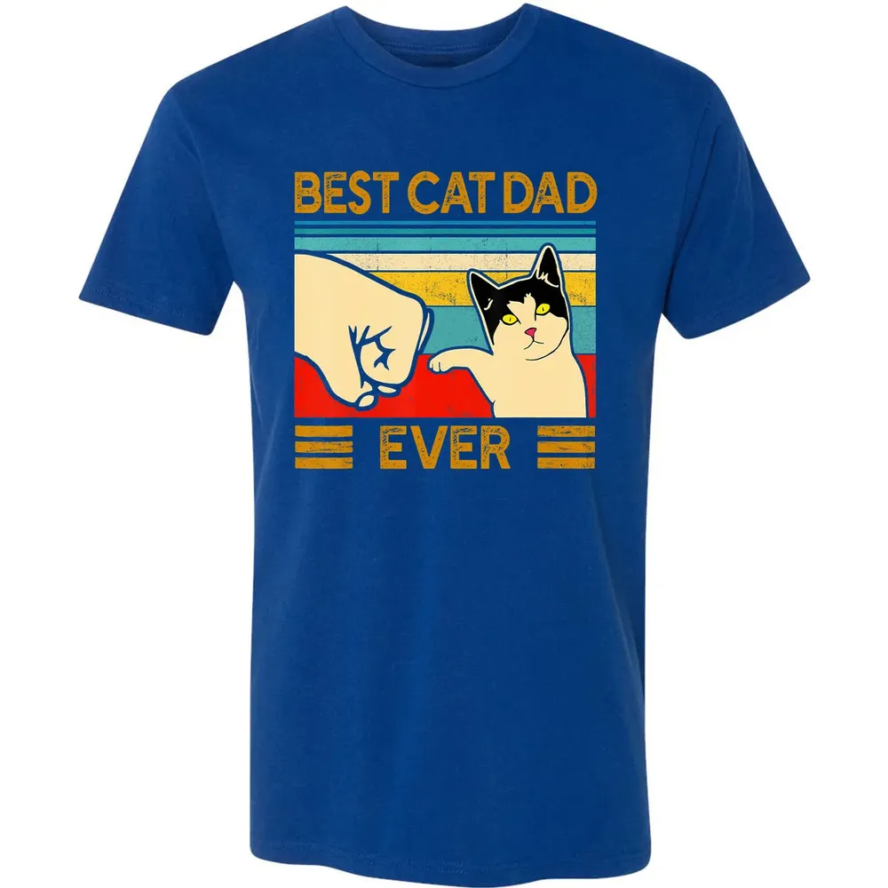 Best Cat Dad Ever  Funny Cat Daddy Father Day Gift Premium Unisex T-shirt - 10
