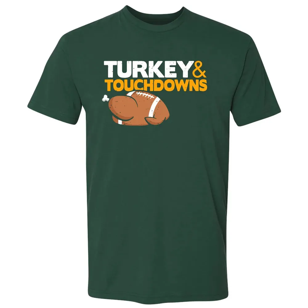 Turkey and Touchdowns Premium Unisex T-shirt - 12
