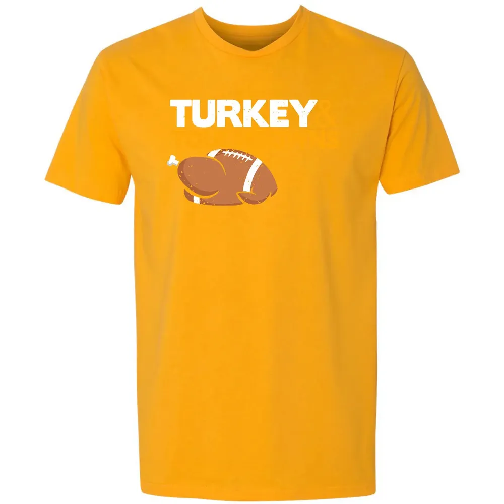 Turkey and Touchdowns Premium Unisex T-shirt - 11
