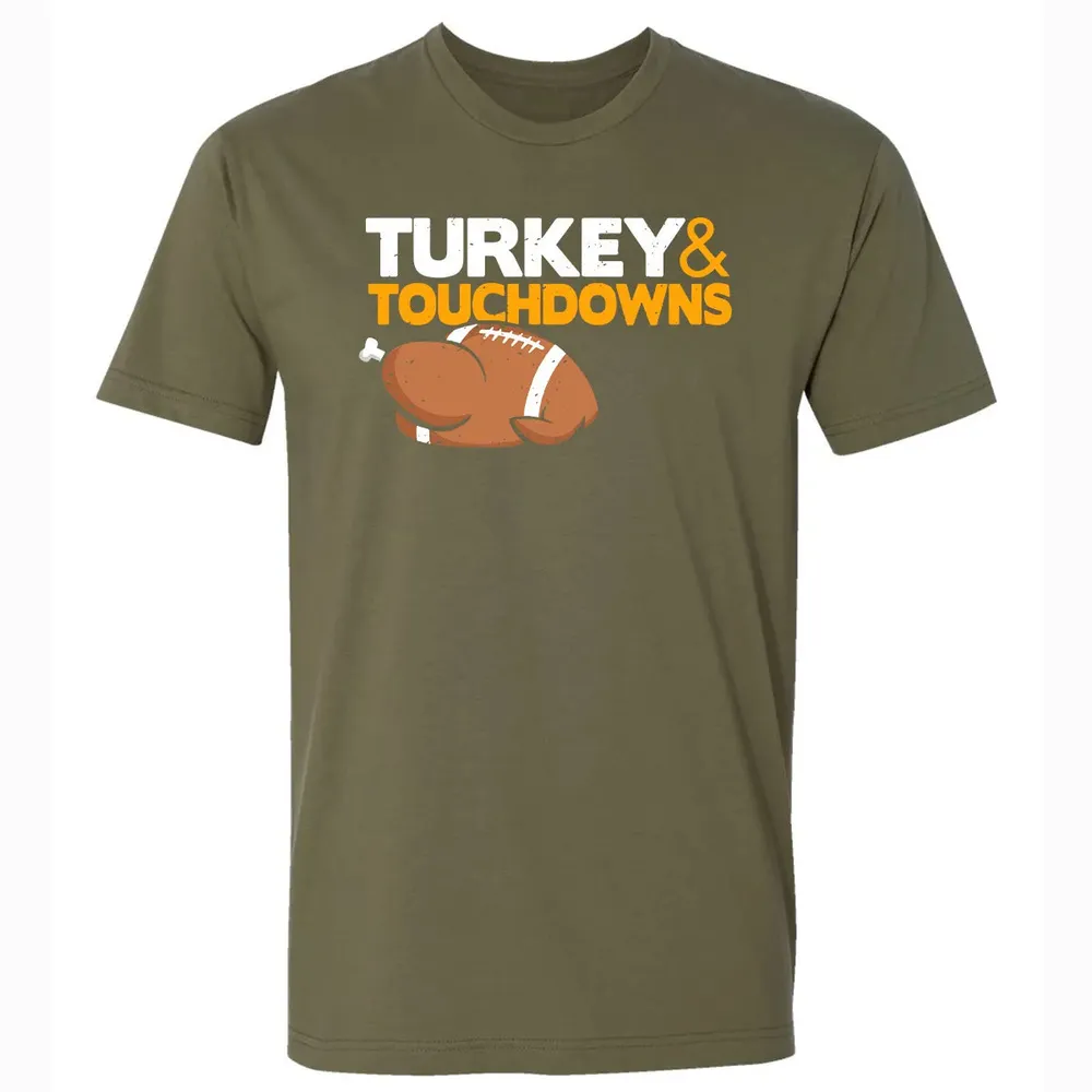 Turkey and Touchdowns Premium Unisex T-shirt - 5
