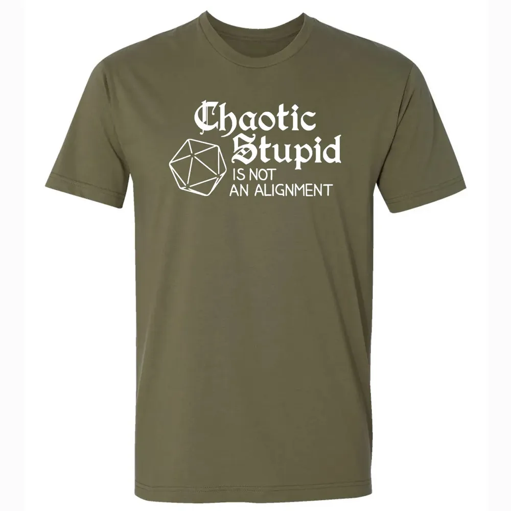 Chaotic Stupid Is Not An Alignment Premium Unisex T-shirt - 5