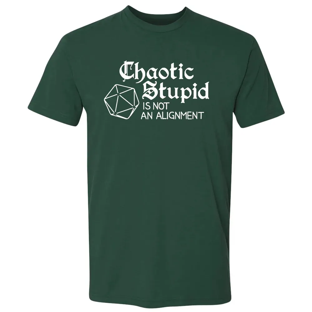 Chaotic Stupid Is Not An Alignment Premium Unisex T-shirt - 12