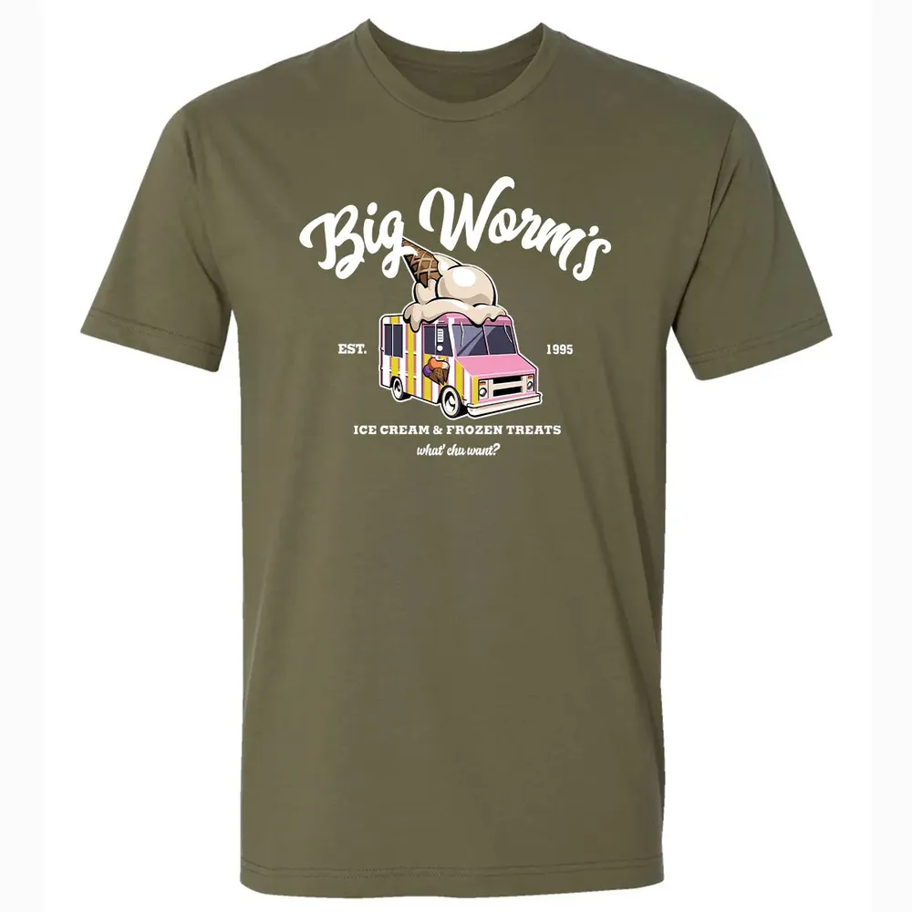 Big Worm Ice Cream Premium Unisex T-shirt - 5