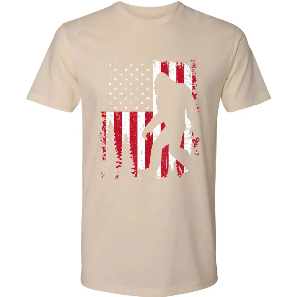 Bigfoot 4th of July American USA Flag Patriotic Kids Premium Unisex T-shirt - 13