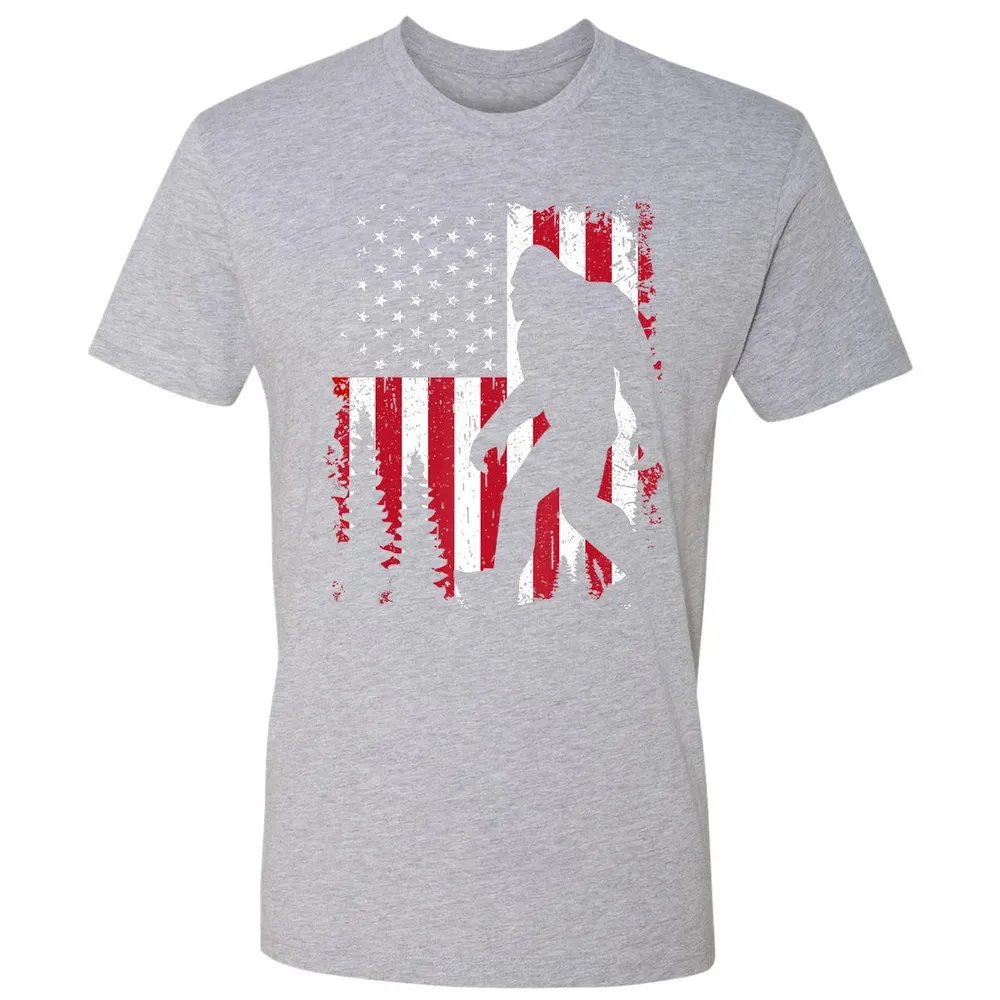 Bigfoot 4th of July American USA Flag Patriotic Kids Premium Unisex T-shirt - 9