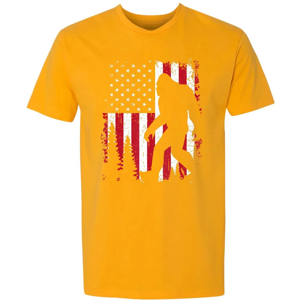 Bigfoot 4th of July American USA Flag Patriotic Kids Premium Unisex T-shirt - 11