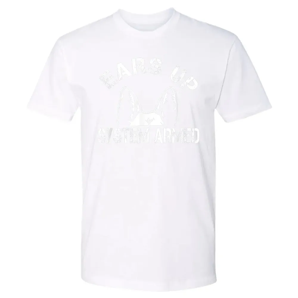 Ears up system armed   Funny German shepherd Premium Unisex T-shirt - 4