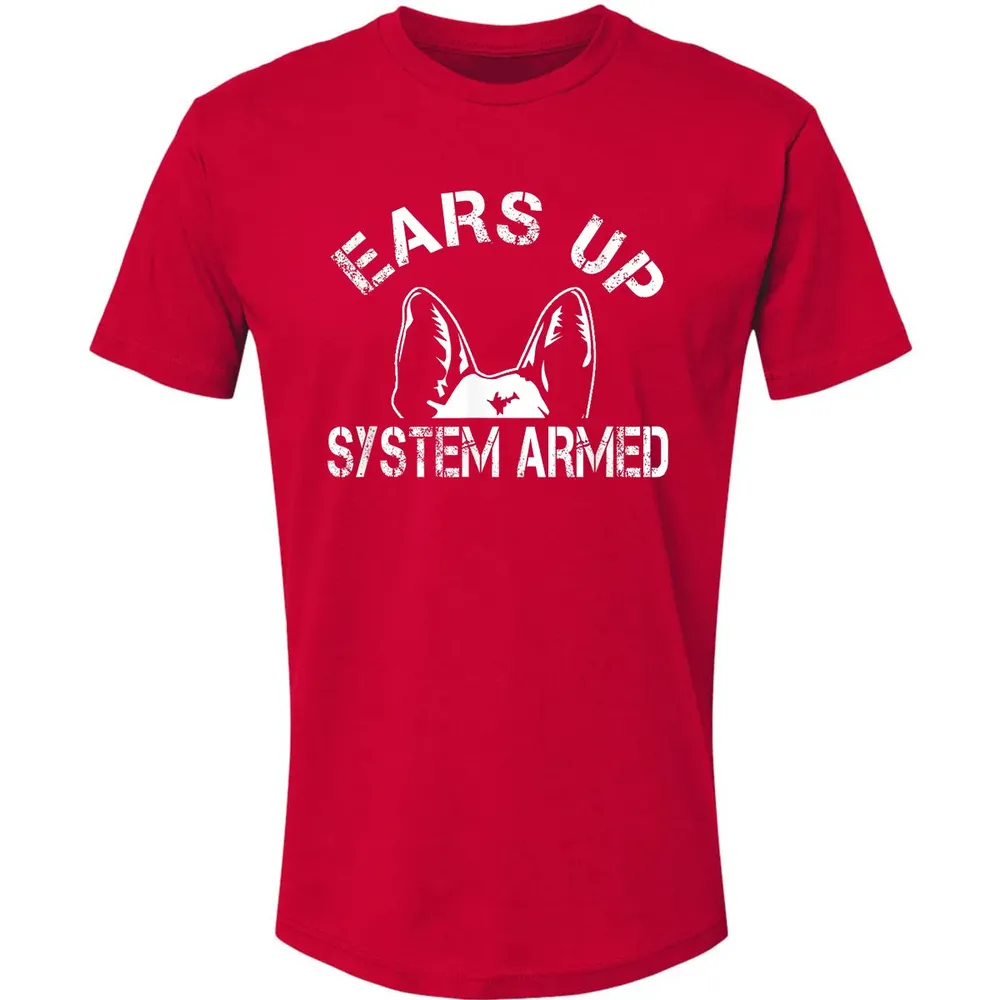 Ears up system armed   Funny German shepherd Premium Unisex T-shirt - 6