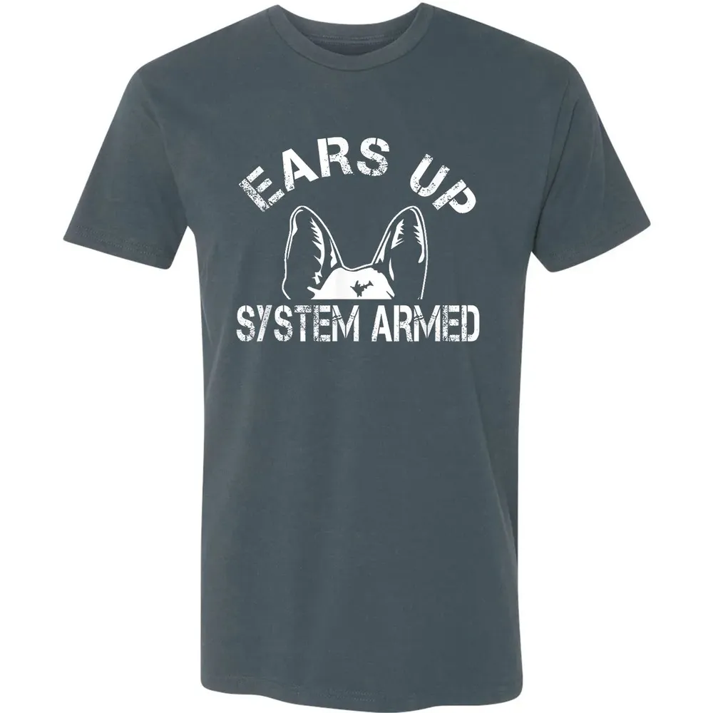 Ears up system armed   Funny German shepherd Premium Unisex T-shirt - 14
