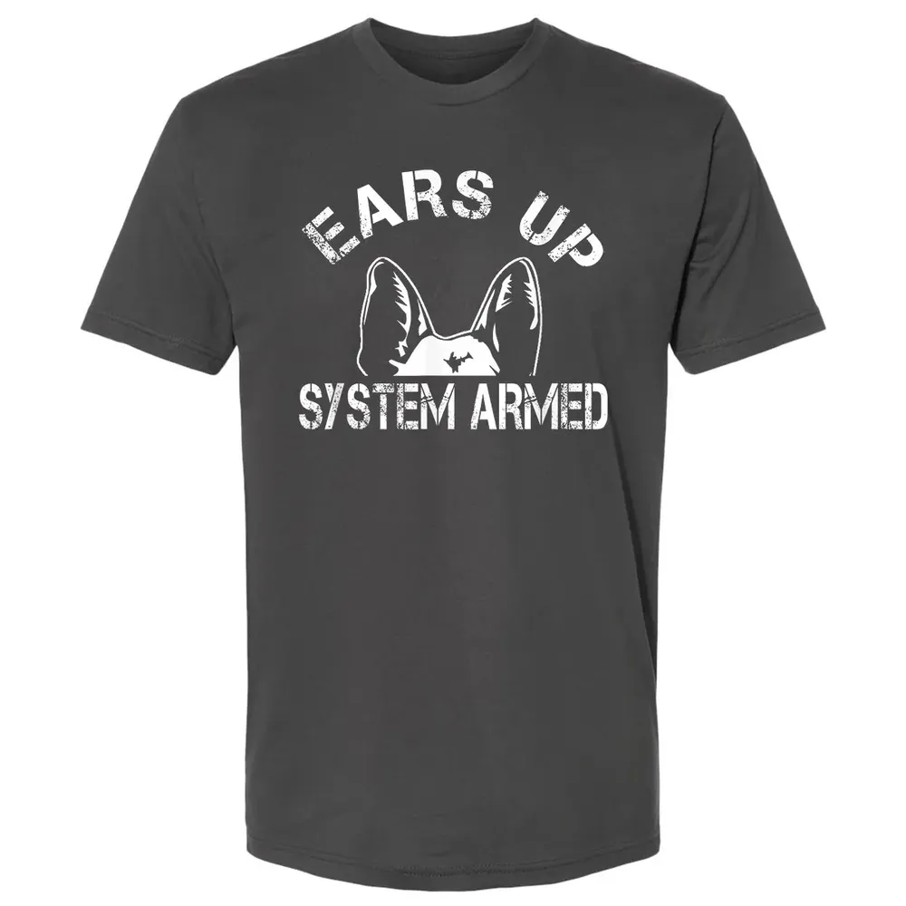 Ears up system armed   Funny German shepherd Premium Unisex T-shirt - 8