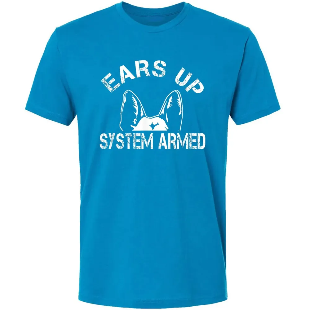 Ears up system armed   Funny German shepherd Premium Unisex T-shirt - 15