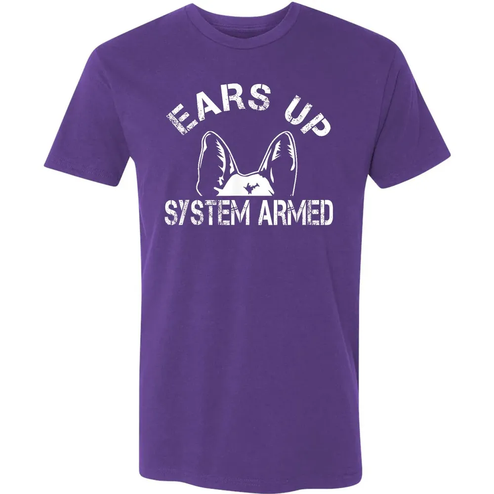 Ears up system armed   Funny German shepherd Premium Unisex T-shirt - 7