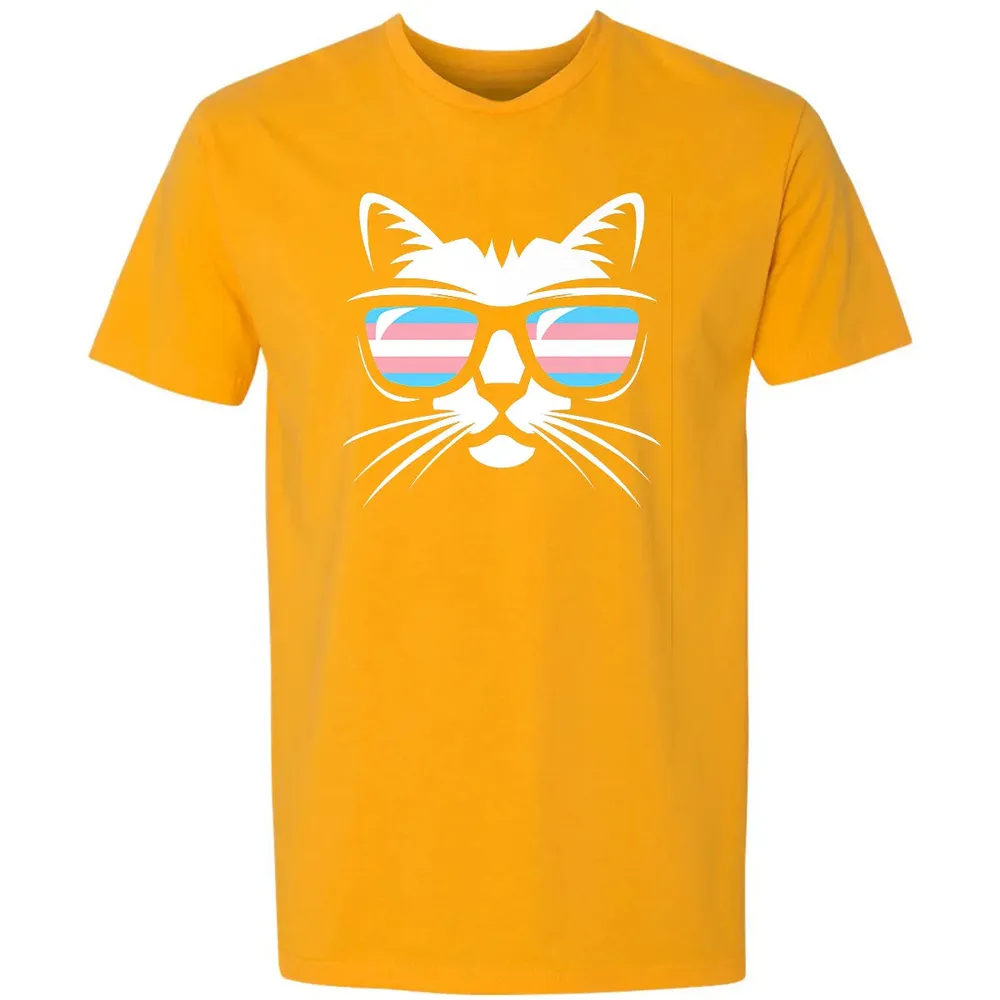 Transgender Pride Cat Gift  Support Trans Community Premium Unisex T-shirt - 11
