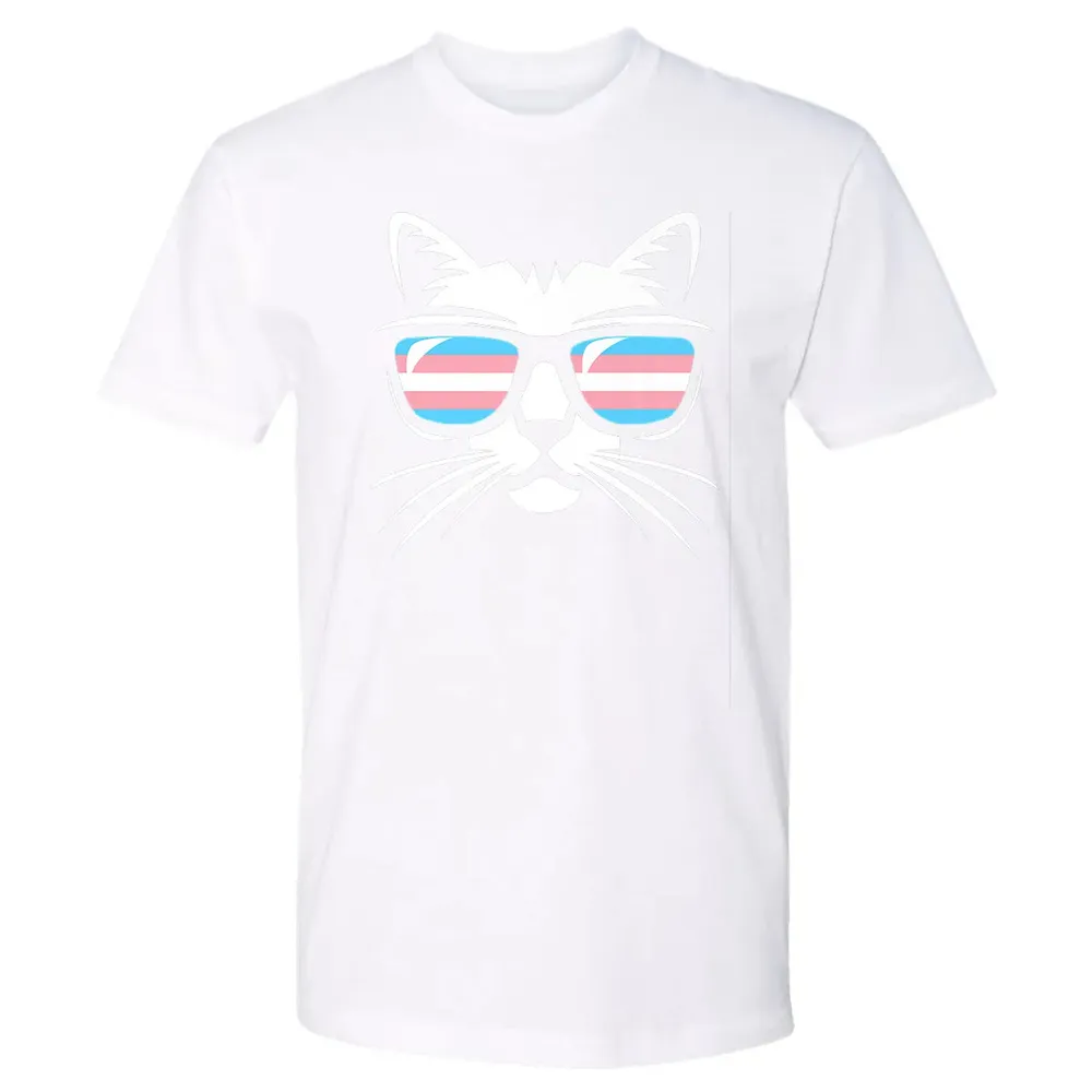 Transgender Pride Cat Gift  Support Trans Community Premium Unisex T-shirt - 4