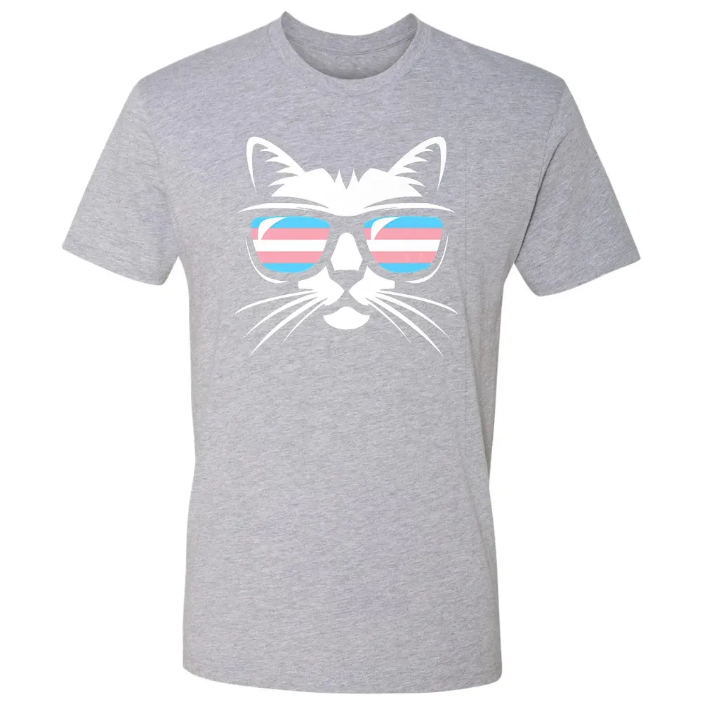Transgender Pride Cat Gift  Support Trans Community Premium Unisex T-shirt - 9
