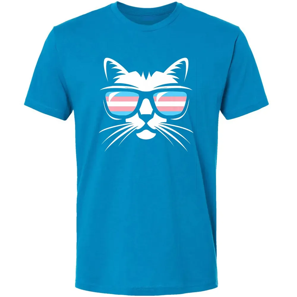 Transgender Pride Cat Gift  Support Trans Community Premium Unisex T-shirt - 15
