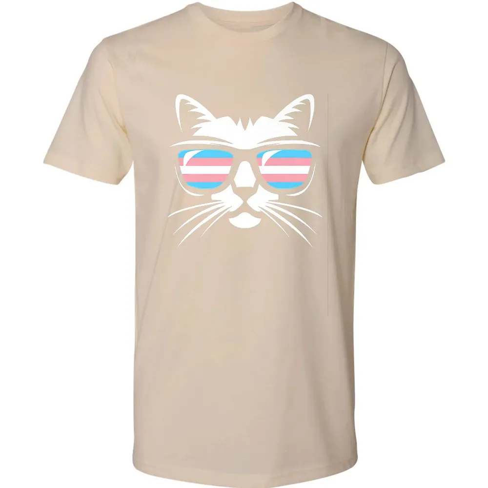 Transgender Pride Cat Gift  Support Trans Community Premium Unisex T-shirt - 13