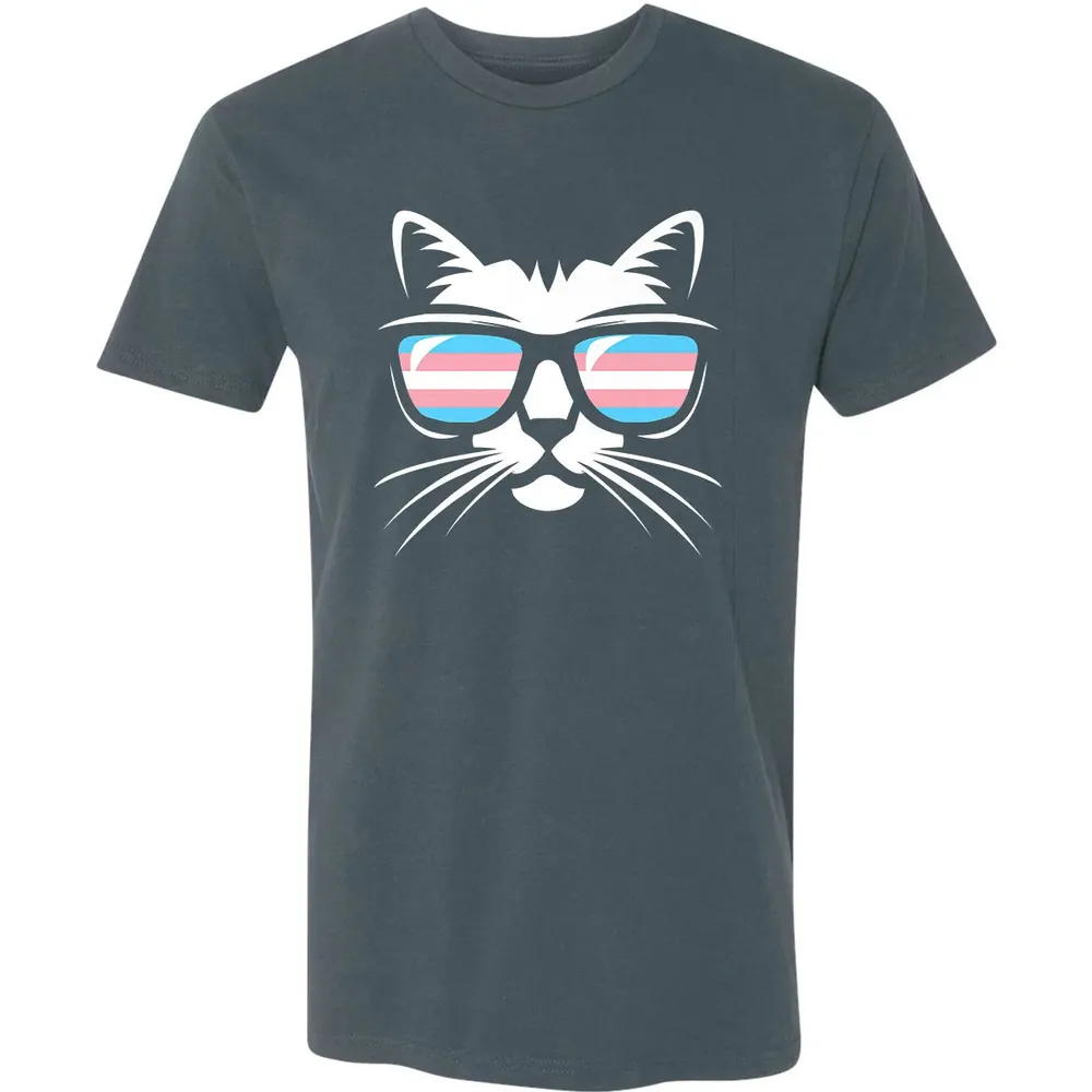 Transgender Pride Cat Gift  Support Trans Community Premium Unisex T-shirt - 14