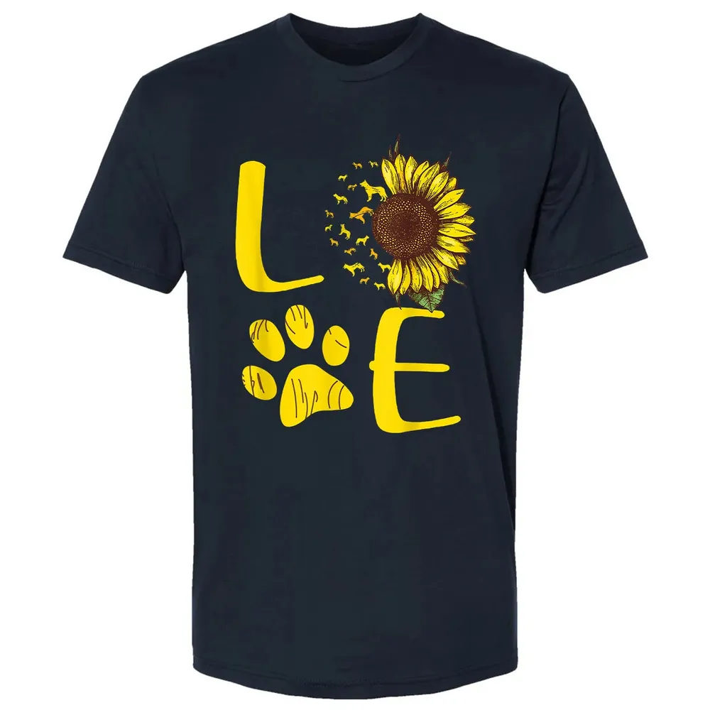 German Shepherd Gift Sunflower Premium Unisex T-shirt - 2
