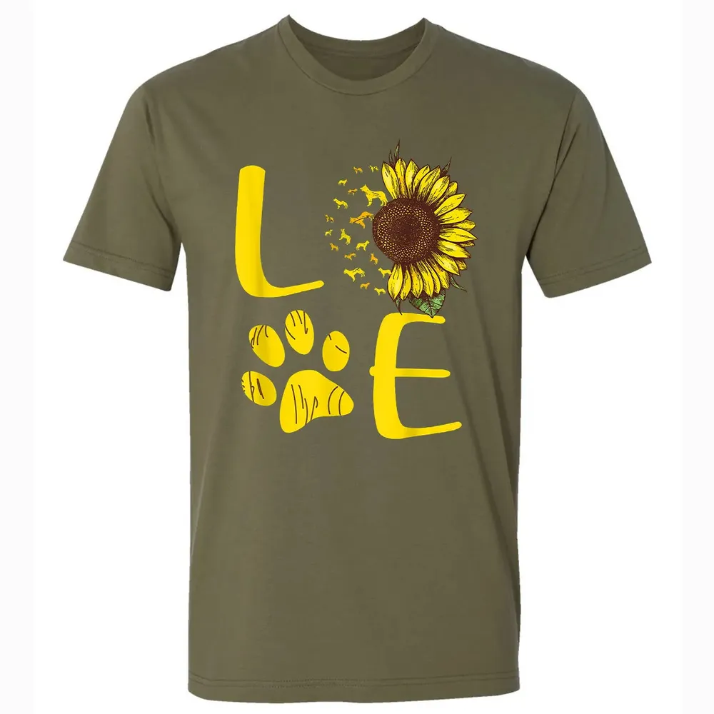 German Shepherd Gift Sunflower Premium Unisex T-shirt - 5