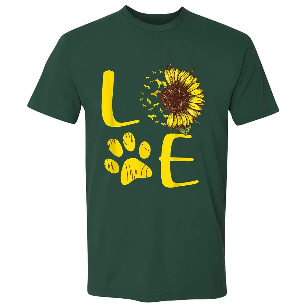 German Shepherd Gift Sunflower Premium Unisex T-shirt - 12