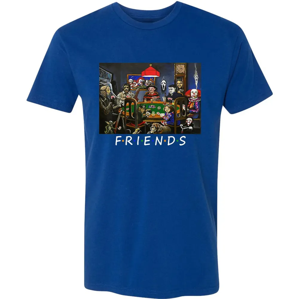 Funny Friend Play Card Horror Halloween Premium Unisex T-shirt - 10