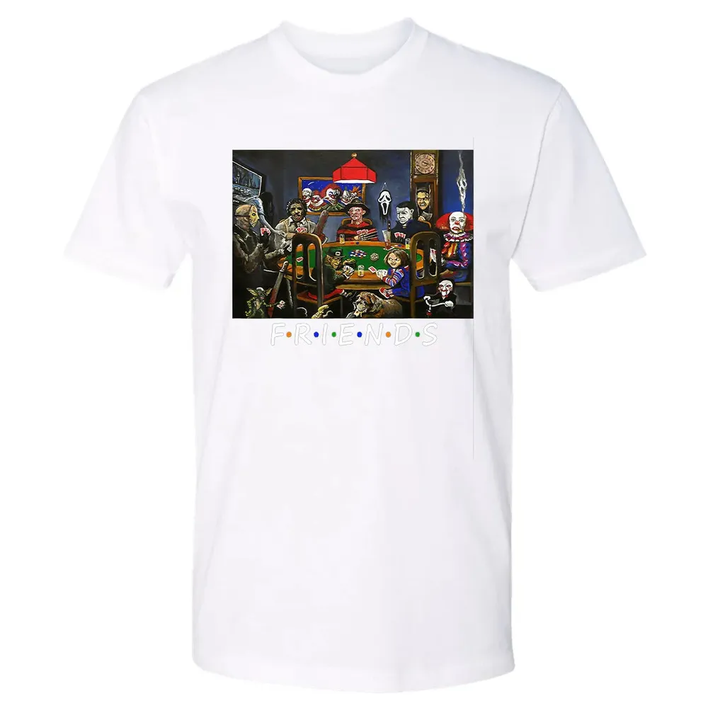 Funny Friend Play Card Horror Halloween Premium Unisex T-shirt - 4