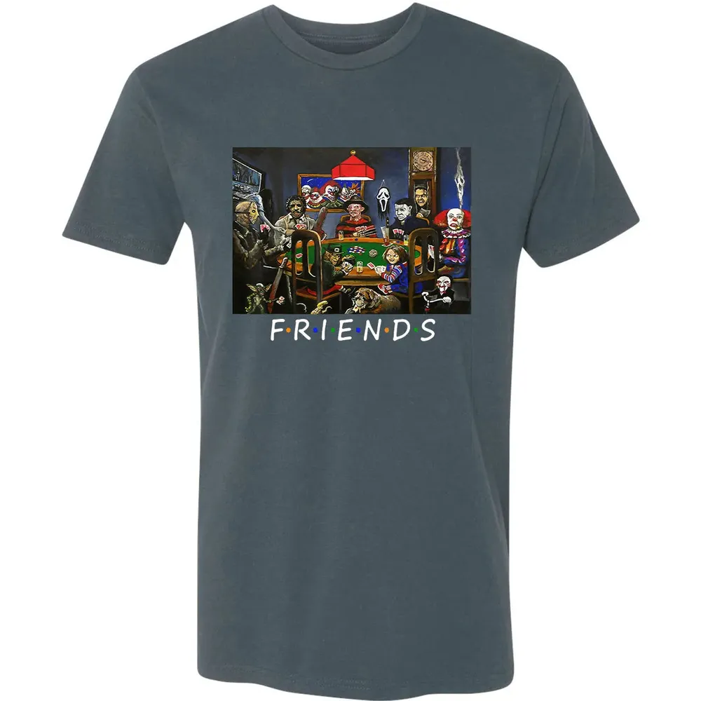 Funny Friend Play Card Horror Halloween Premium Unisex T-shirt - 14