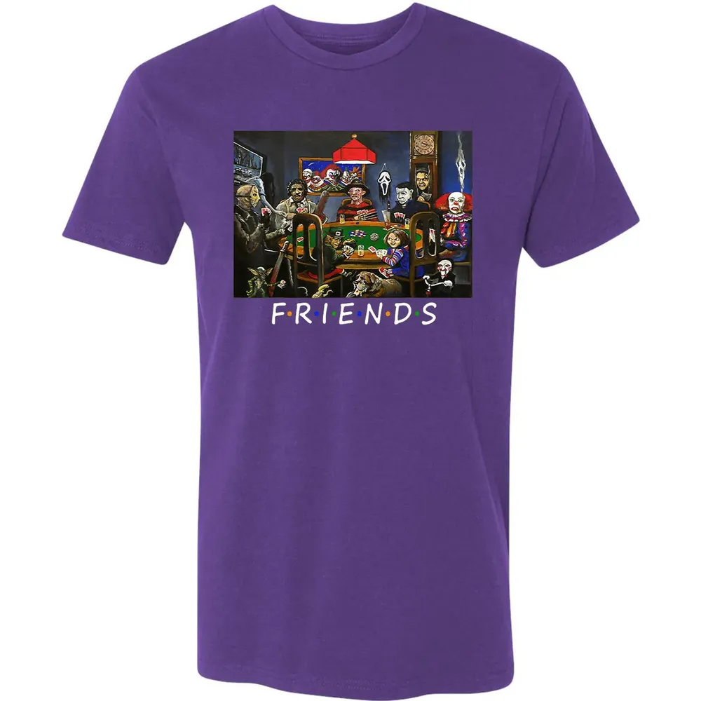 Funny Friend Play Card Horror Halloween Premium Unisex T-shirt - 7