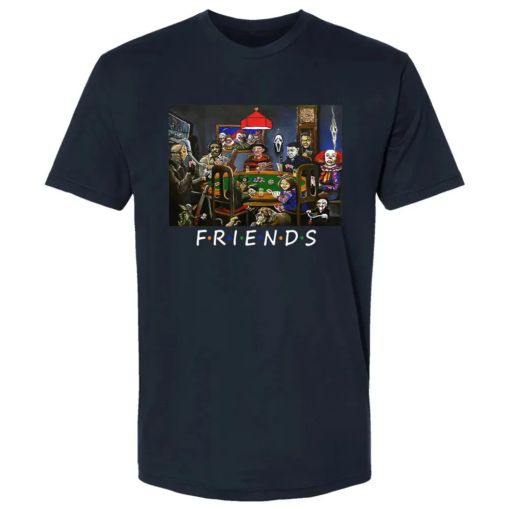 Funny Friend Play Card Horror Halloween Premium Unisex T-shirt - 2
