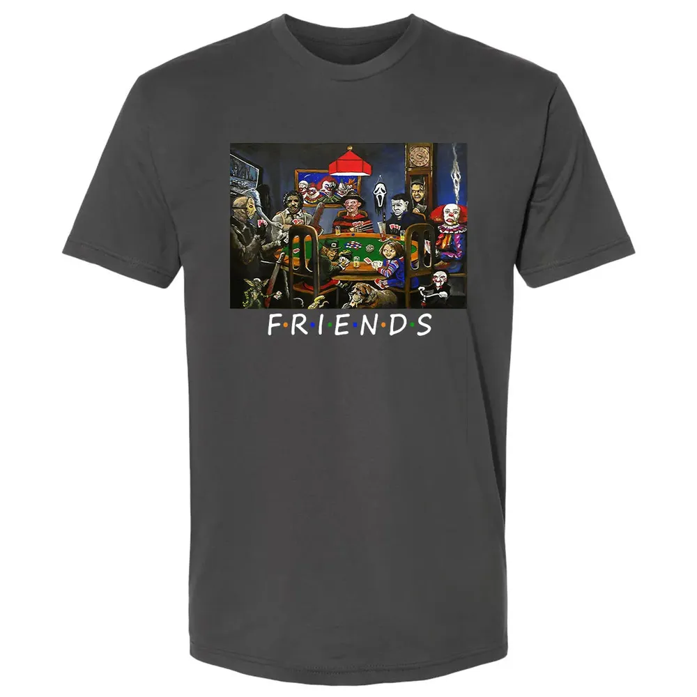 Funny Friend Play Card Horror Halloween Premium Unisex T-shirt - 8
