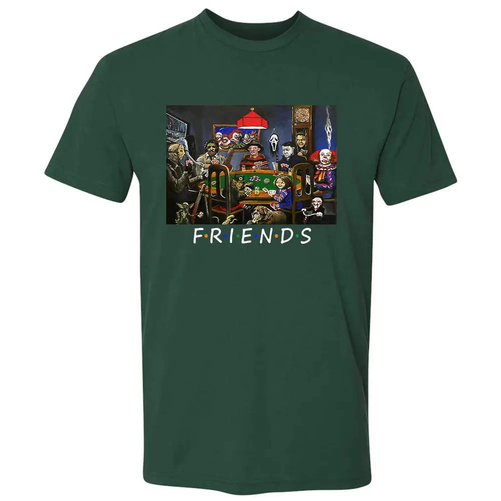 Funny Friend Play Card Horror Halloween Premium Unisex T-shirt - 12