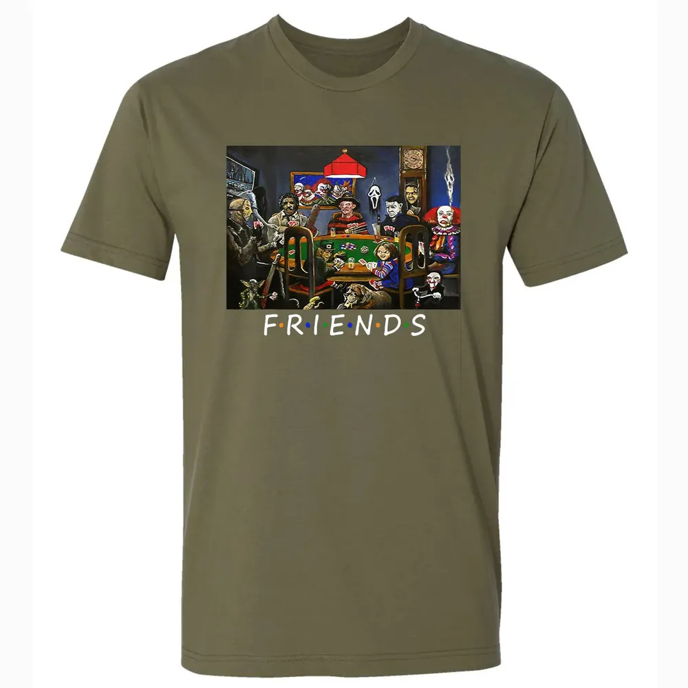 Funny Friend Play Card Horror Halloween Premium Unisex T-shirt - 5