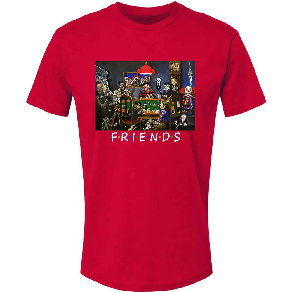 Funny Friend Play Card Horror Halloween Premium Unisex T-shirt - 6