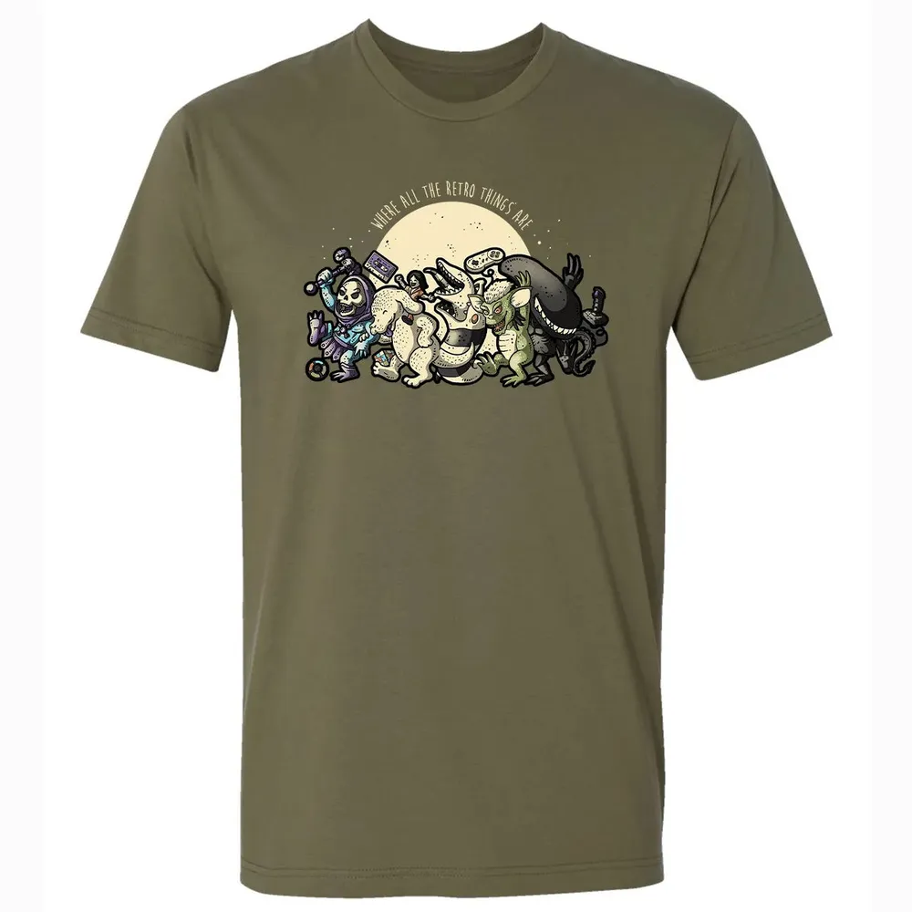 Where All The Retro Things Are Premium Unisex T-shirt - 5