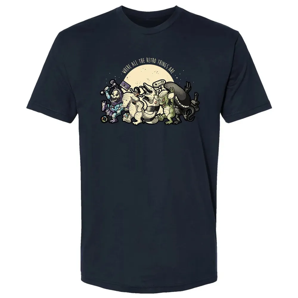 Where All The Retro Things Are Premium Unisex T-shirt - 2