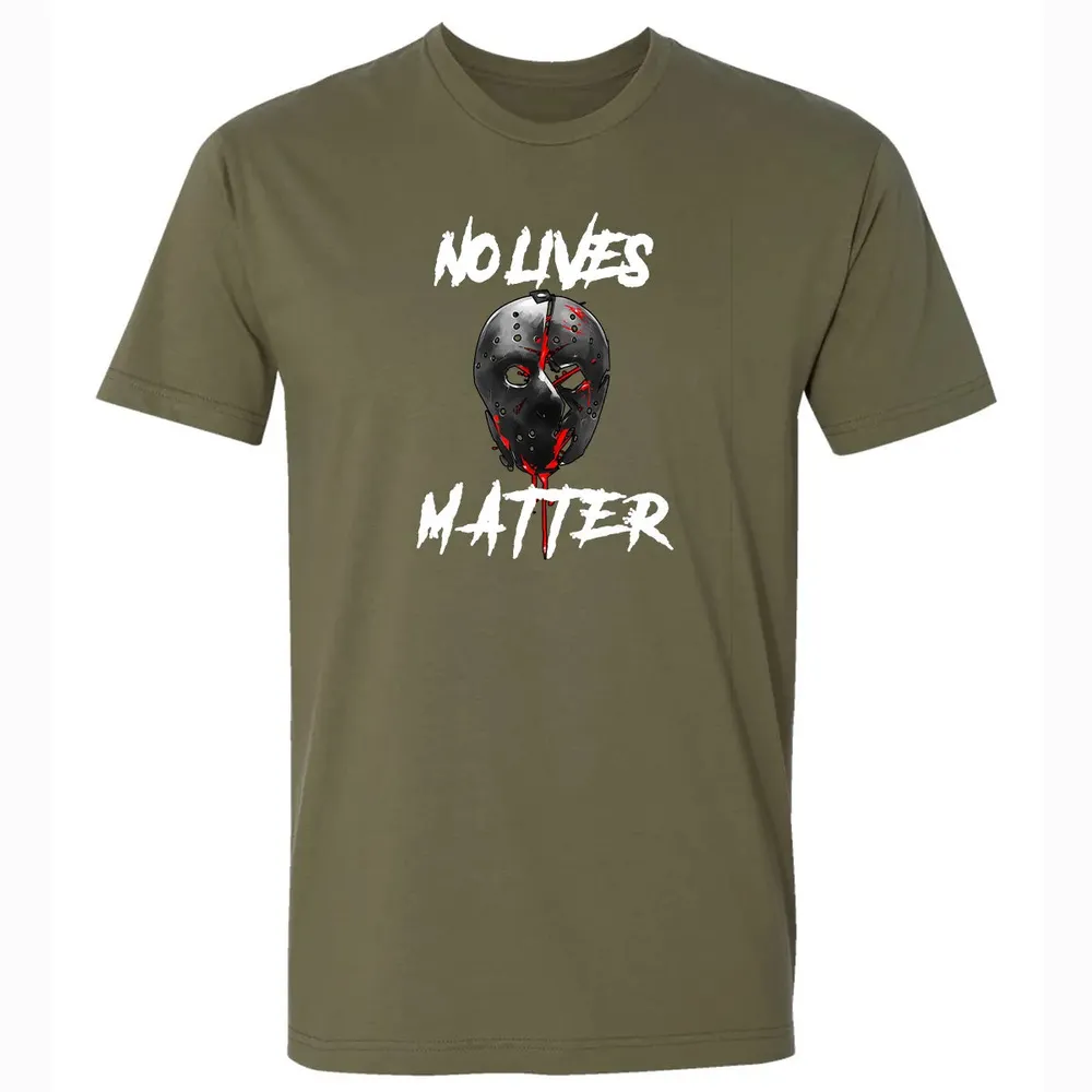 No Lives Matter Gory Horror Quote Premium Unisex T-shirt - 5