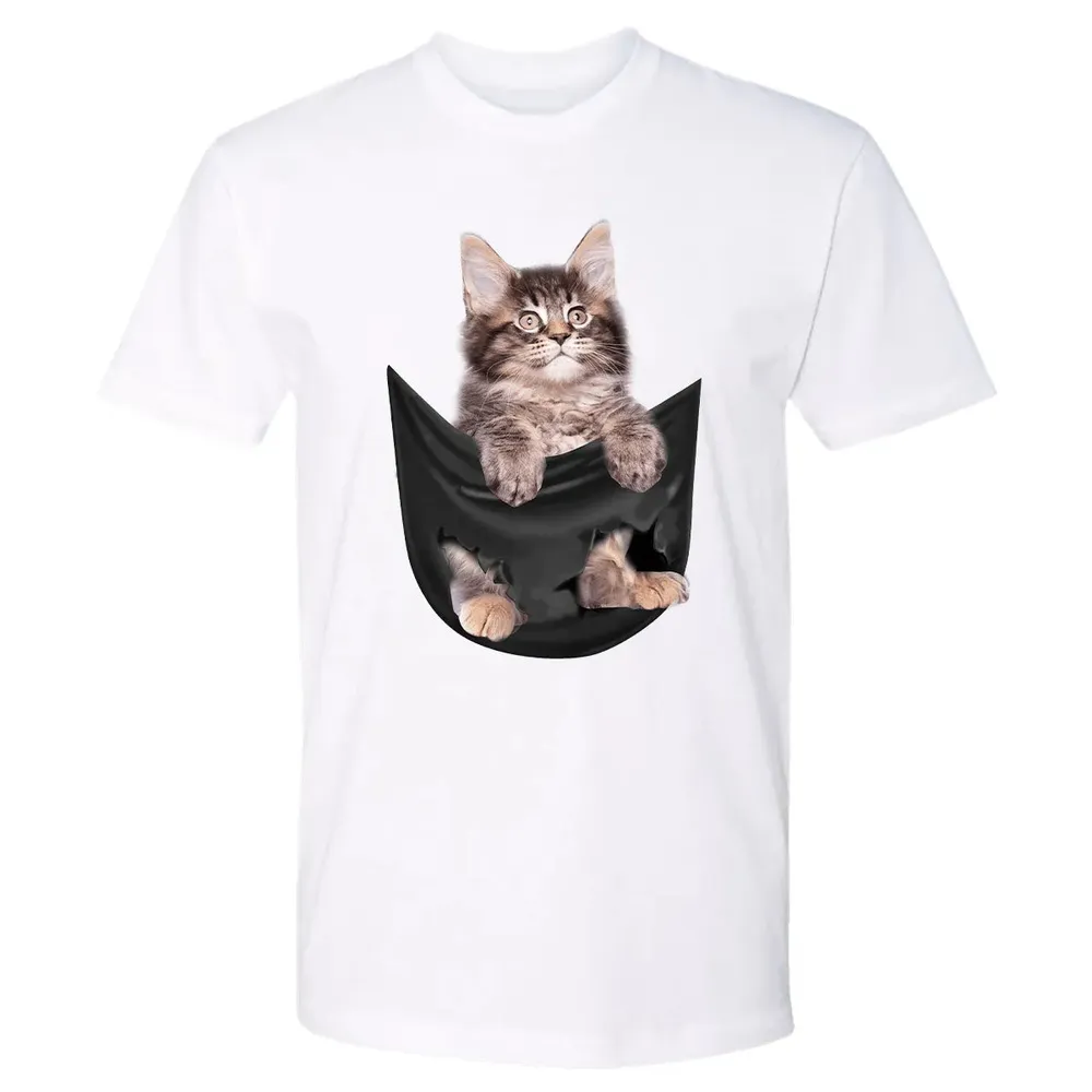 Maine Coon in pocket Premium Unisex T-shirt - 4