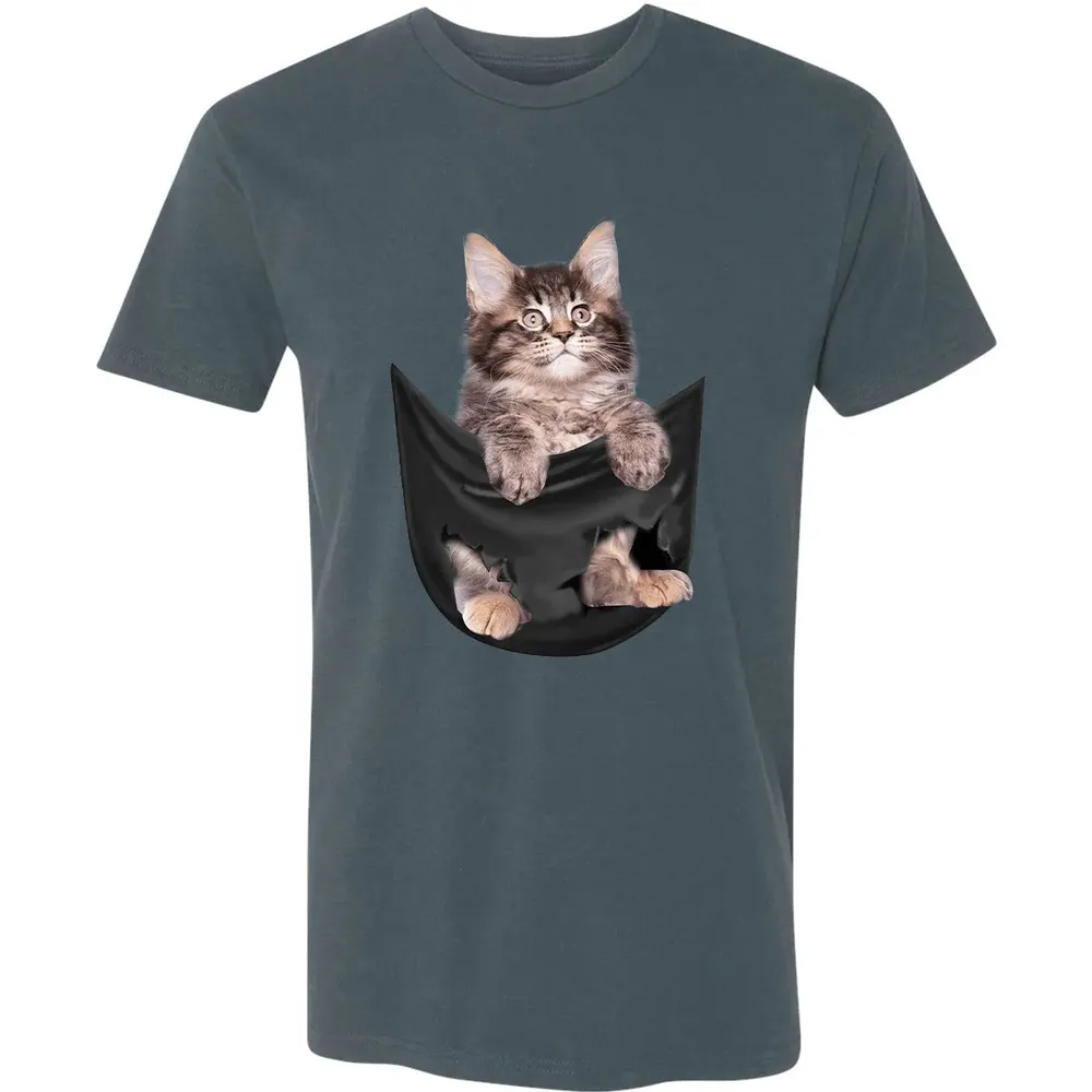 Maine Coon in pocket Premium Unisex T-shirt - 14