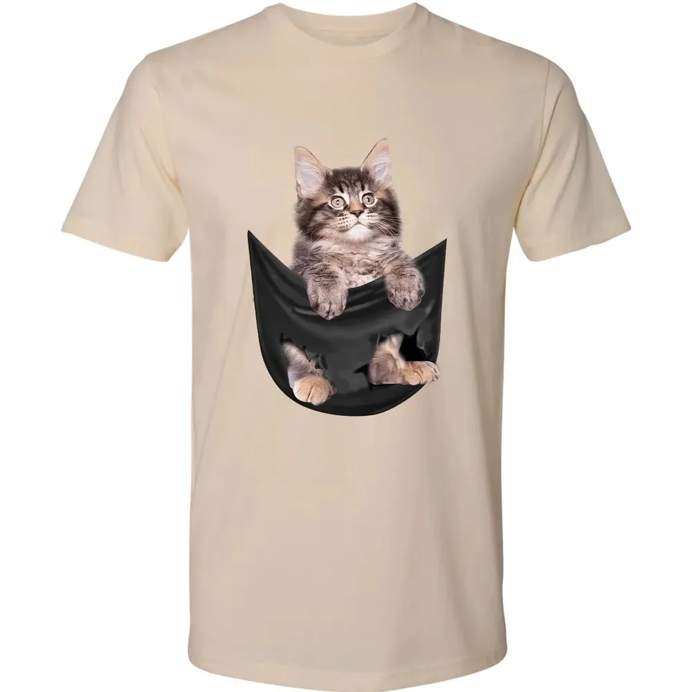 Maine Coon in pocket Premium Unisex T-shirt - 13