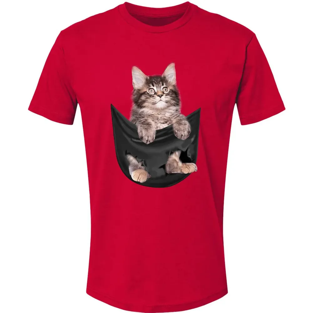 Maine Coon in pocket Premium Unisex T-shirt - 6