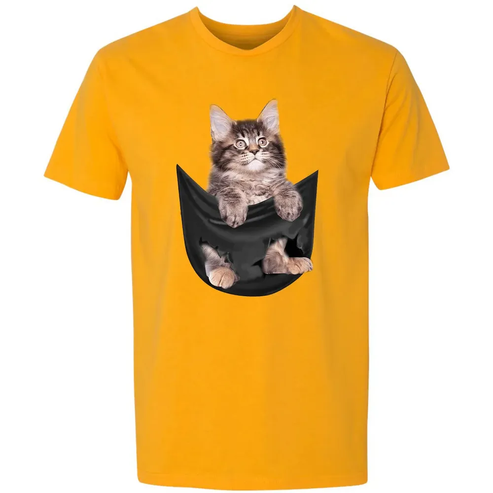 Maine Coon in pocket Premium Unisex T-shirt - 11