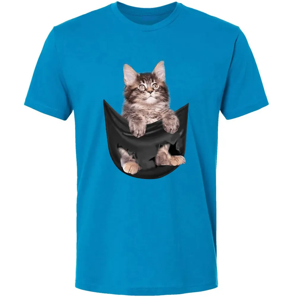 Maine Coon in pocket Premium Unisex T-shirt - 15