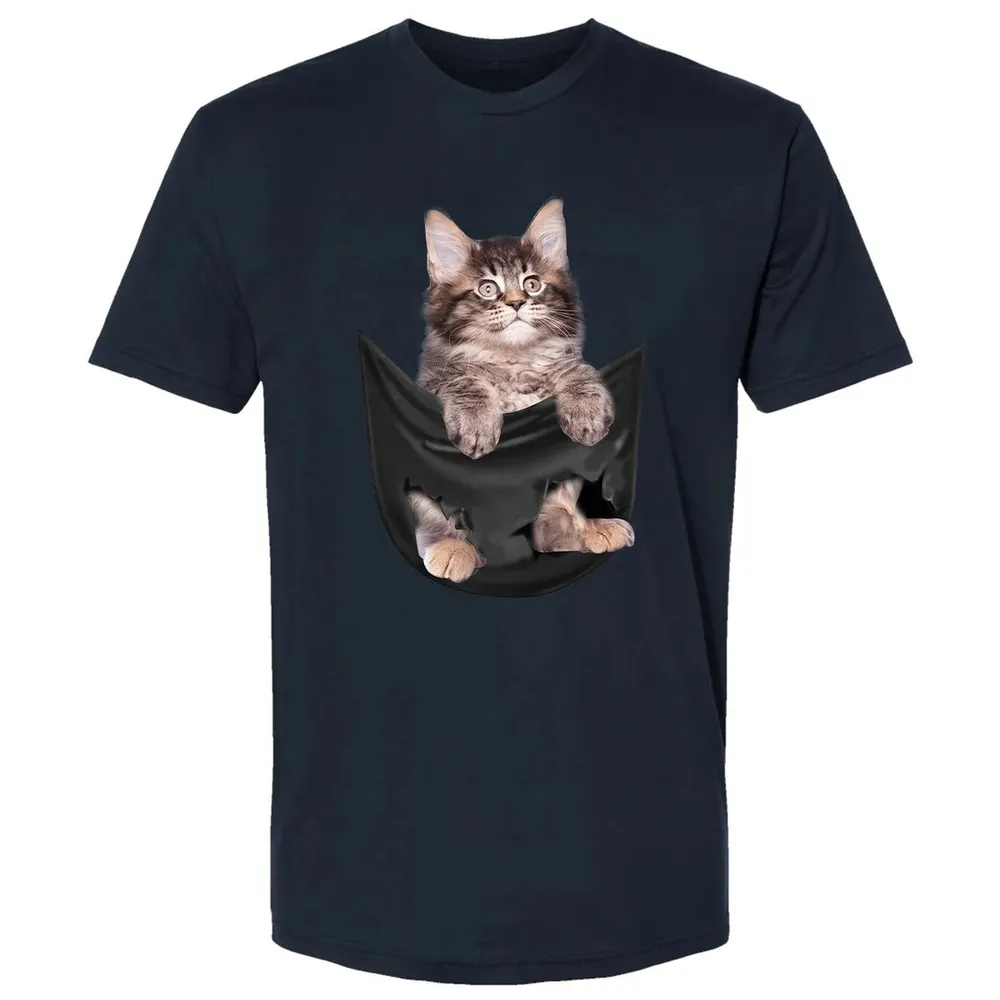 Maine Coon in pocket Premium Unisex T-shirt - 2
