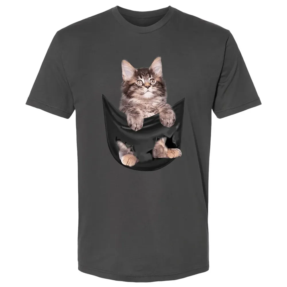 Maine Coon in pocket Premium Unisex T-shirt - 8