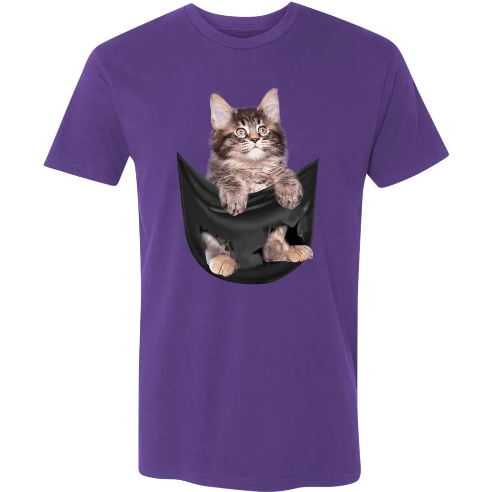 Maine Coon in pocket Premium Unisex T-shirt - 7