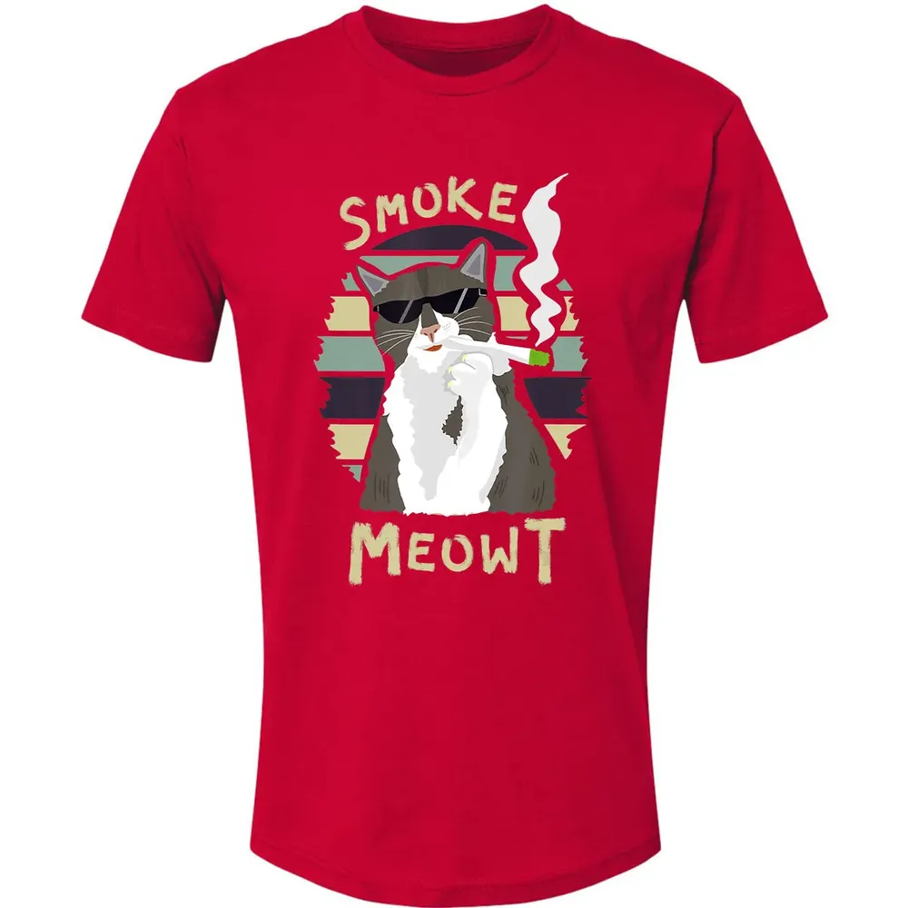 420 Cat Smoking Weed Kitten Cannabis  Gift Women Men Premium Unisex T-shirt - 6