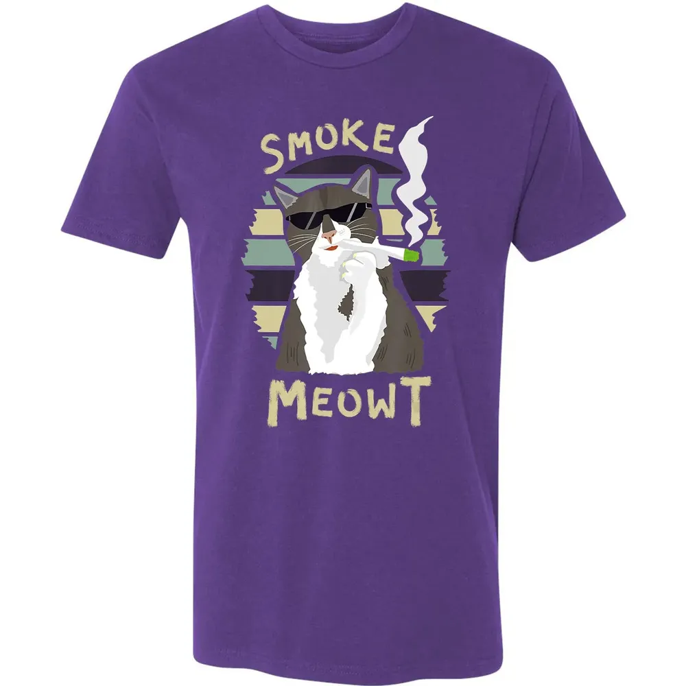 420 Cat Smoking Weed Kitten Cannabis  Gift Women Men Premium Unisex T-shirt - 7