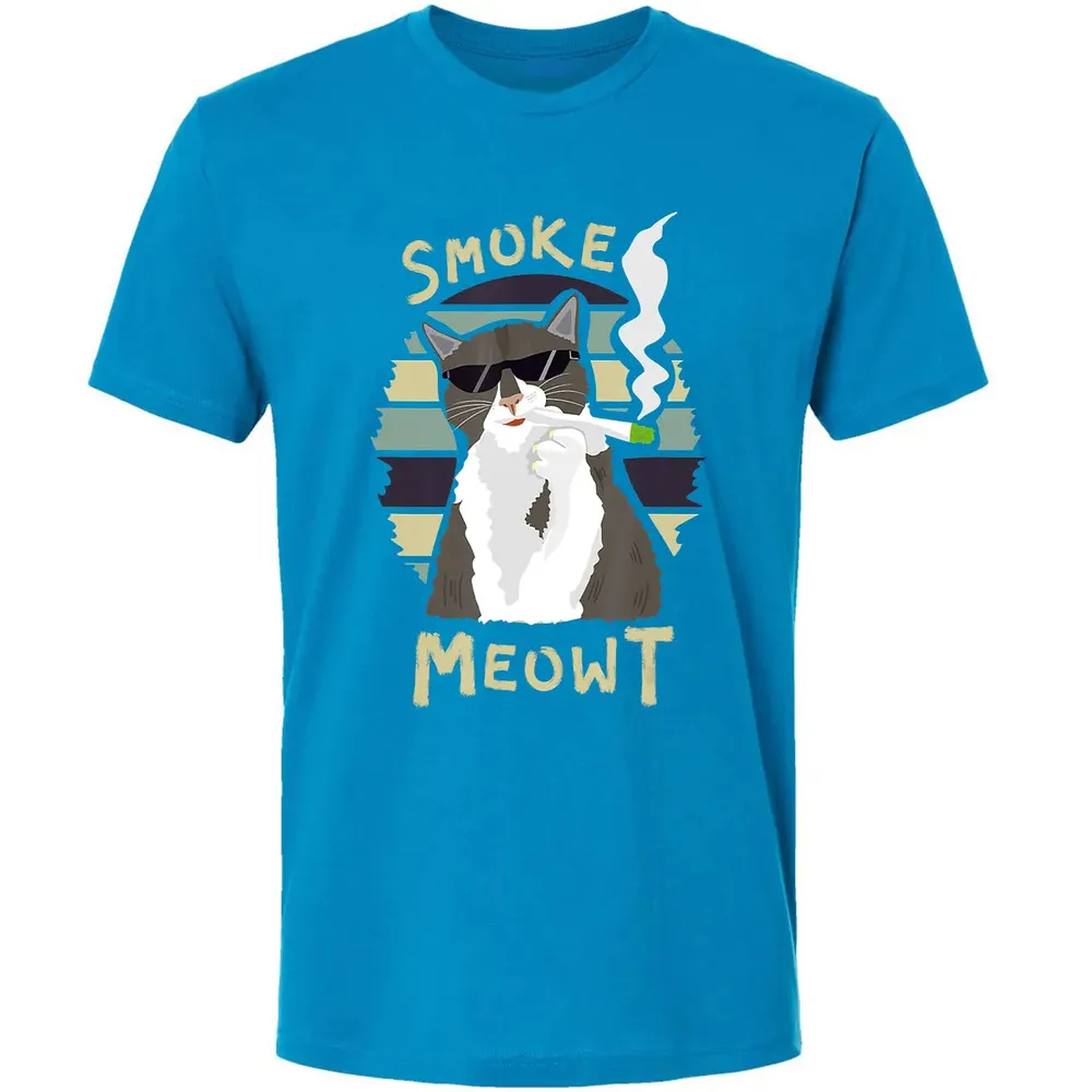 420 Cat Smoking Weed Kitten Cannabis  Gift Women Men Premium Unisex T-shirt - 15